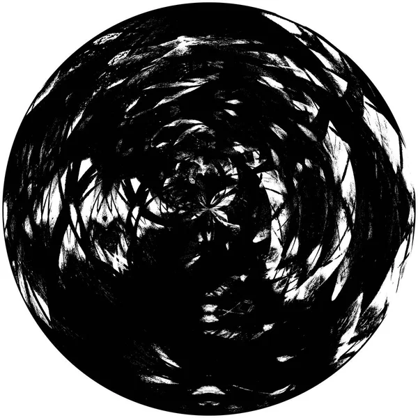 Élément Superposition Grunge Rond Noir Blanc Modèle Cercle Logo Insigne — Photo