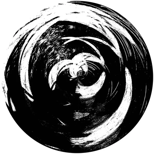 Élément Superposition Grunge Rond Noir Blanc Modèle Cercle Logo Insigne — Photo