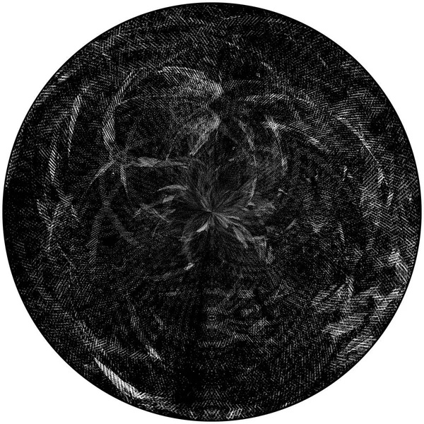 Élément Superposition Grunge Rond Noir Blanc Modèle Cercle Logo Insigne — Photo