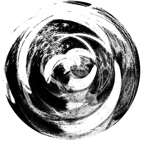 Czarno Biały Okrągły Element Nakładki Grunge Wzór Okręgu Logo Odznaka — Zdjęcie stockowe