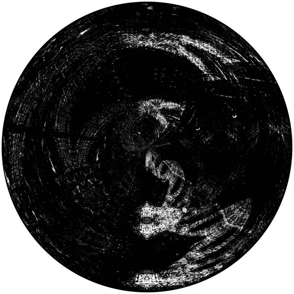 Élément Superposition Grunge Rond Noir Blanc Modèle Cercle Logo Insigne — Photo