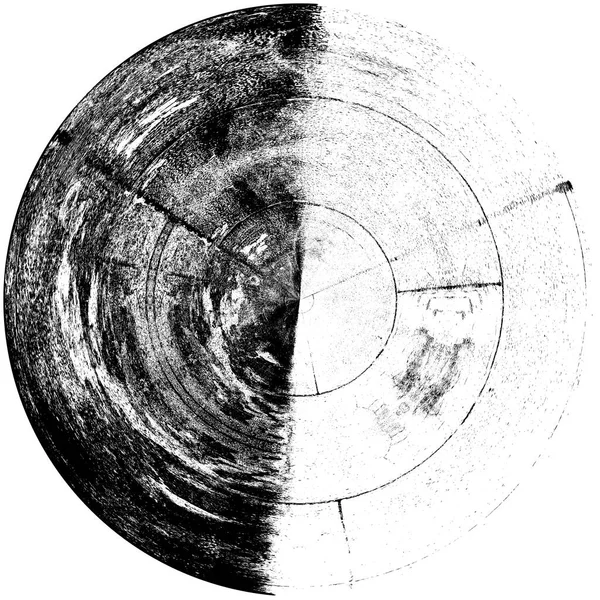 Siyah Beyaz Grunge Üst Üste Bindirme Elementi Daire Şekli Logo — Stok fotoğraf