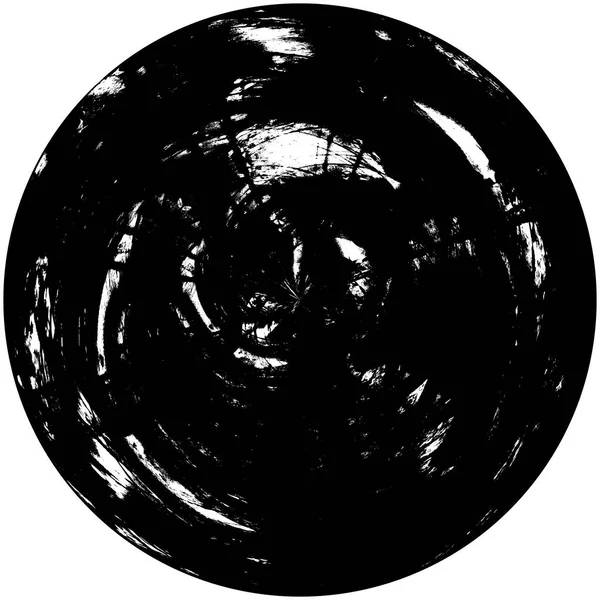 Élément Superposition Grunge Rond Noir Blanc Modèle Cercle Logo Insigne — Photo