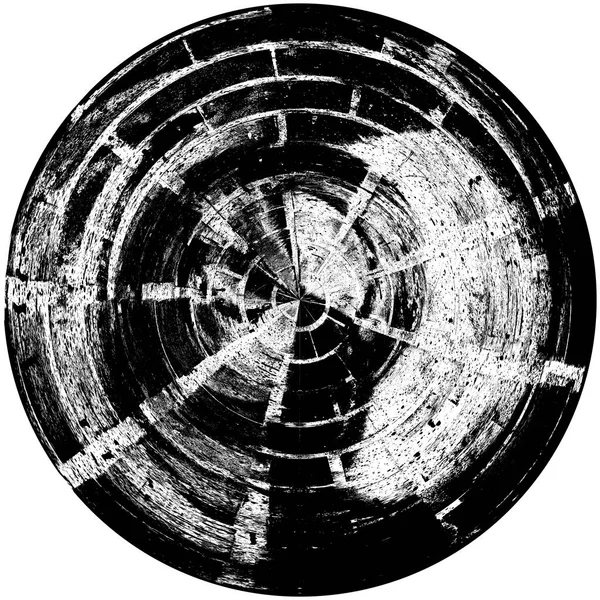 Élément Superposition Grunge Rond Noir Blanc Modèle Cercle Logo Insigne — Photo