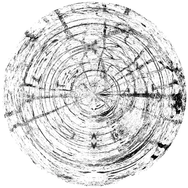 Чорно Білий Круглий Грандж Накладання Елемент Візерунок Кола Логотип Значок — стокове фото