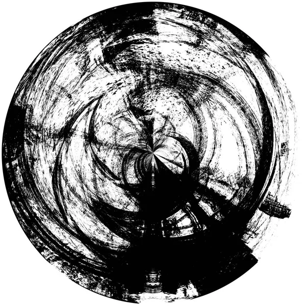 Élément Superposition Grunge Rond Noir Blanc Modèle Cercle Logo Insigne — Photo