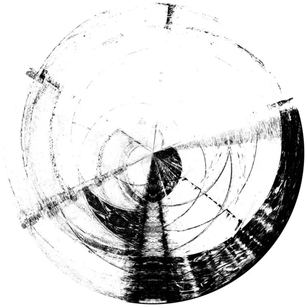 Чорно Білий Круглий Грандж Накладання Елемент Візерунок Кола Логотип Значок — стокове фото