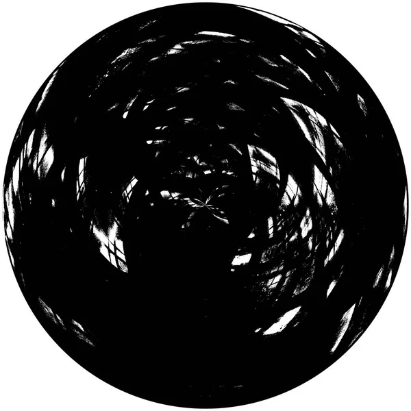 Élément Superposition Grunge Rond Noir Blanc Modèle Cercle Logo Insigne — Photo