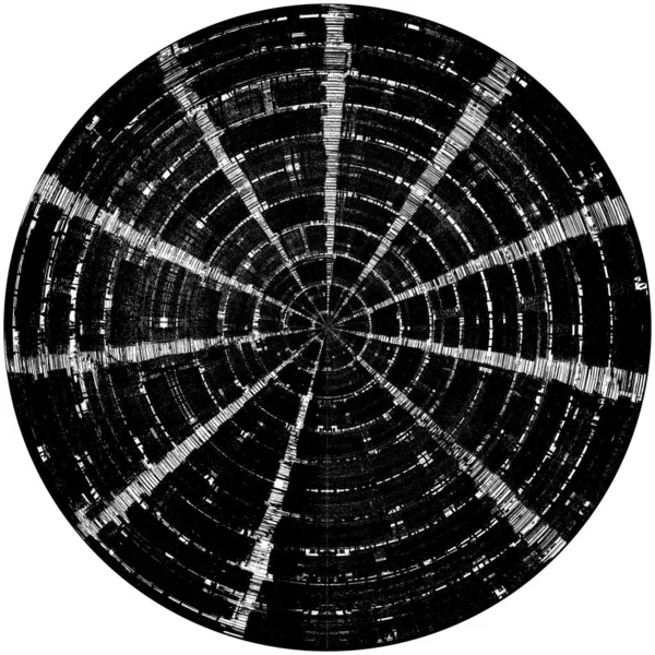 Чорно Білий Круглий Грандж Накладання Елемент Візерунок Кола Логотип Значок — стокове фото