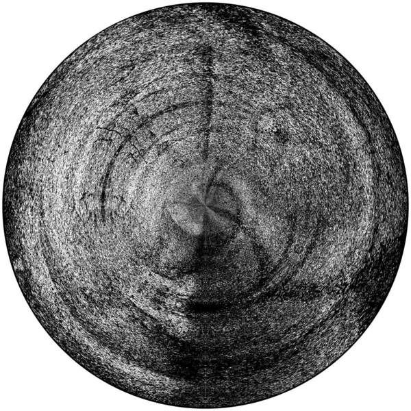 Élément Superposition Grunge Rond Noir Blanc Modèle Cercle Logo Insigne — Photo