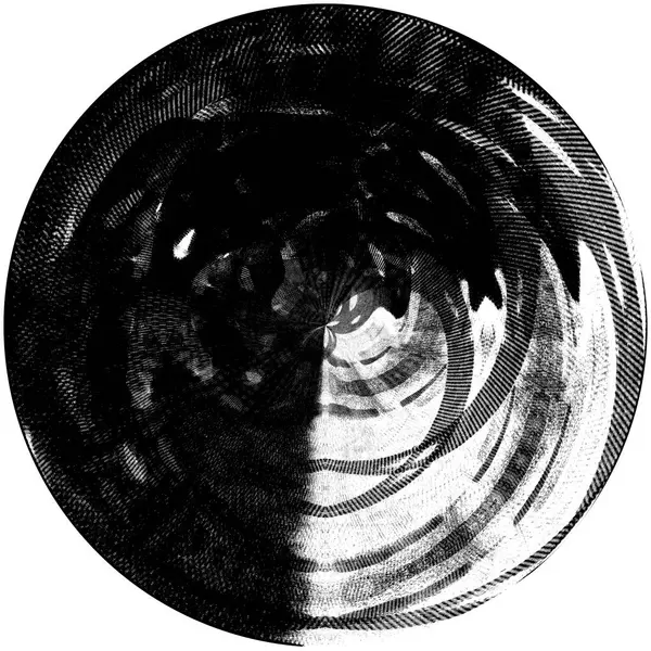 Black White Grunge Overlay Element Kruhový Vzor Logo Odznak Štítek — Stock fotografie