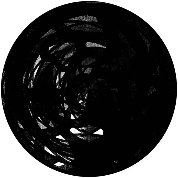 Élément Superposition Grunge Rond Noir Blanc Modèle Cercle Logo Insigne — Photo