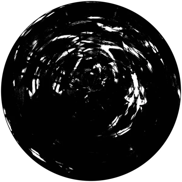 Élément Superposition Grunge Rond Noir Blanc Modèle Cercle Logo Insigne — Photo