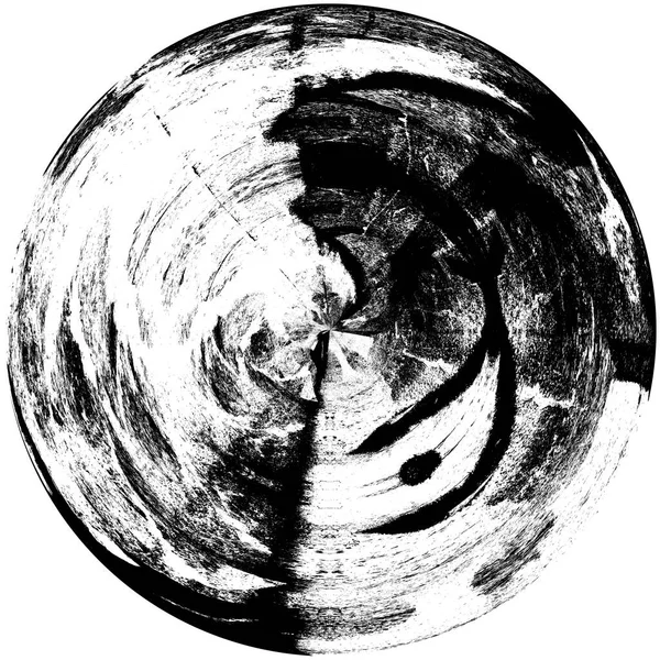 Élément Superposition Grunge Rond Noir Blanc Modèle Cercle Logo Insigne — Photo