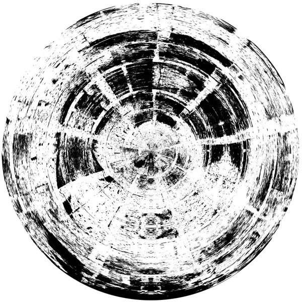 Élément Superposition Grunge Rond Noir Blanc Modèle Cercle Logo Insigne — Photo