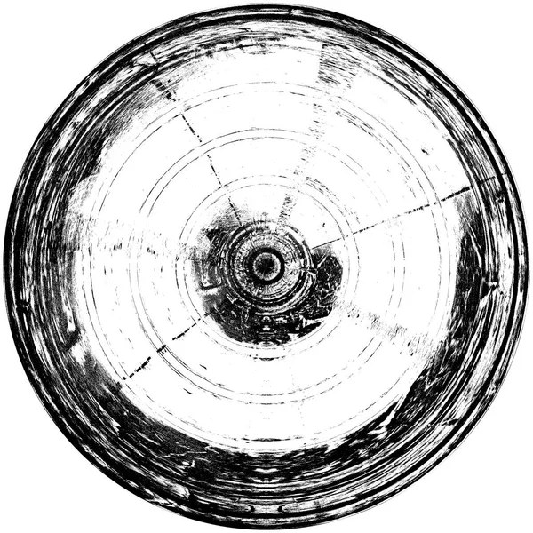 ブラックホワイトの丸みを帯びたグラウンジオーバーレイ要素 サークルパターン バッジ ラベル アイコン 要約ストレステクスチャの背景 ダーティヴィンテージモノクロームベクトルイラスト背景 ブラシストロークテンプレート — ストック写真