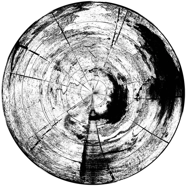 Czarno Biały Okrągły Element Nakładki Grunge Wzór Okręgu Logo Odznaka — Zdjęcie stockowe