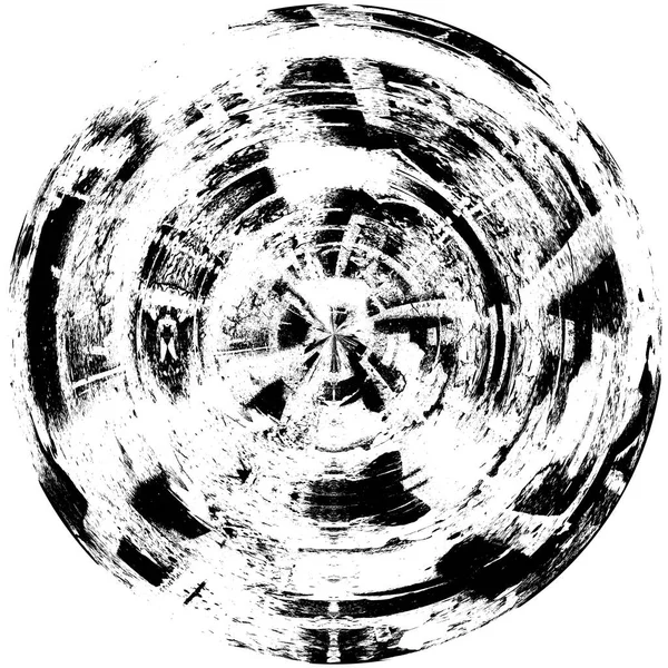 Élément Superposition Grunge Rond Noir Blanc Modèle Cercle Logo Insigne — Photo