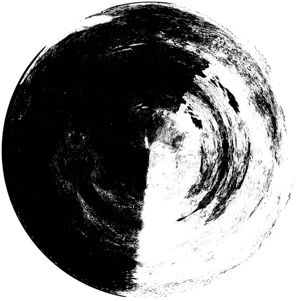 Élément Superposition Grunge Rond Noir Blanc Modèle Cercle Logo Insigne — Photo