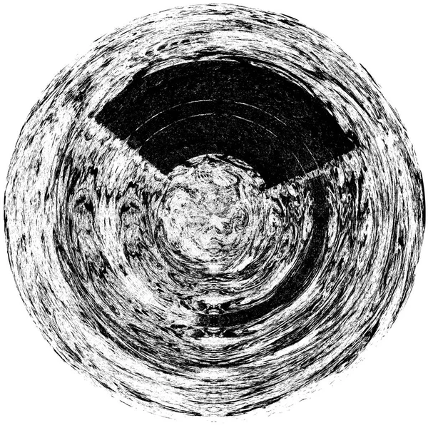Sort Hvid Runde Grunge Overlay Element Cirkelmønster Logo Skilt Etiket - Stock-foto