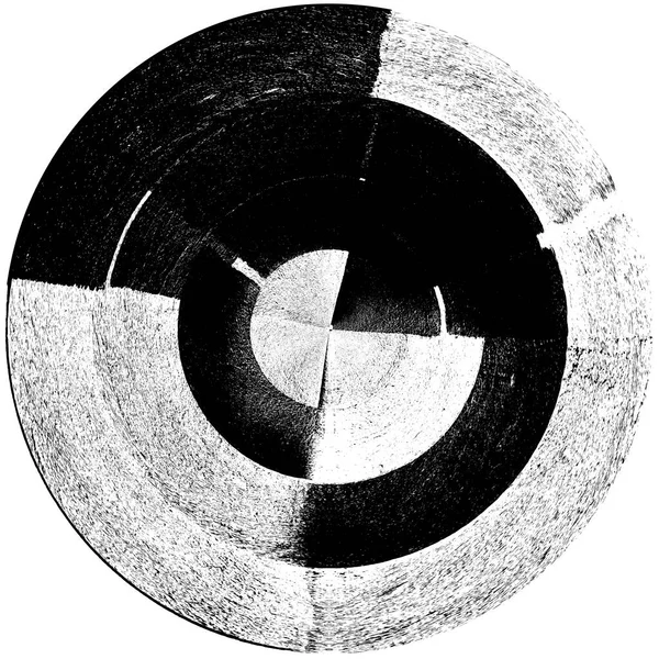 Élément Superposition Grunge Rond Noir Blanc Modèle Cercle Logo Insigne — Photo