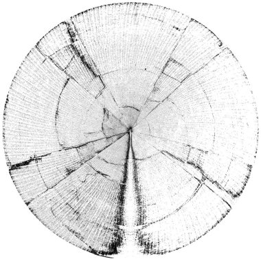 Siyah-Beyaz Grunge Üst üste bindirme elementi. Daire şekli, logo, rozet, etiket, simge. Soyut Tehlike Doku Arkaplanı. Kirli Vintage Monochrome Vektör İllüstrasyon Arkaplanı. Fırça Vuruşları Şablonu