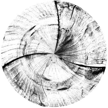 Siyah-Beyaz Grunge Üst üste bindirme elementi. Daire şekli, logo, rozet, etiket, simge. Soyut Tehlike Doku Arkaplanı. Kirli Vintage Monochrome Vektör İllüstrasyon Arkaplanı. Fırça Vuruşları Şablonu