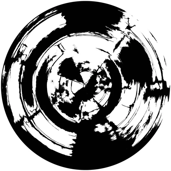 Élément Superposition Grunge Rond Noir Blanc Modèle Cercle Logo Insigne — Photo