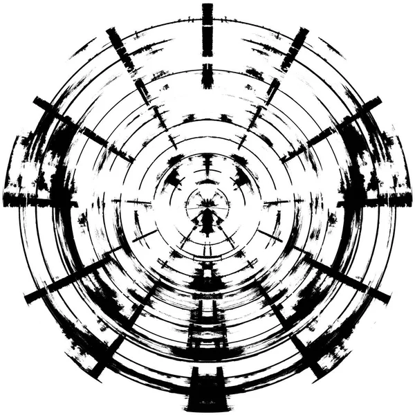 Черно Белая Круглая Обложка Element Круговая Порука Значок Значок Значок — стоковое фото