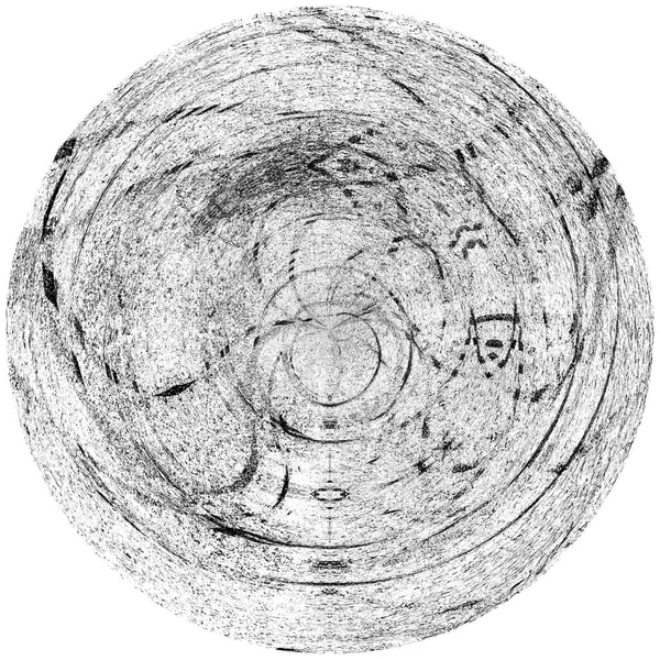 Чорно Білий Круглий Грандж Накладання Елемент Візерунок Кола Логотип Значок — стокове фото