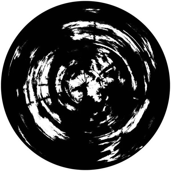 Élément Superposition Grunge Rond Noir Blanc Modèle Cercle Logo Insigne — Photo