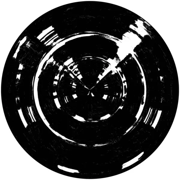 Élément Superposition Grunge Rond Noir Blanc Modèle Cercle Logo Insigne — Photo