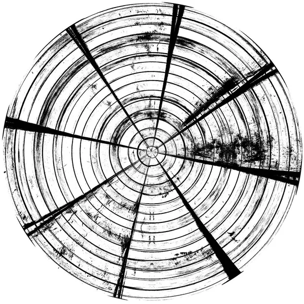 Чорно Білий Круглий Грандж Накладання Елемент Візерунок Кола Логотип Значок — стокове фото