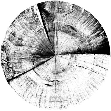 Siyah-Beyaz Grunge Üst üste bindirme elementi. Daire şekli, logo, rozet, etiket, simge. Soyut Tehlike Doku Arkaplanı. Kirli Vintage Monochrome Vektör İllüstrasyon Arkaplanı. Fırça Vuruşları Şablonu