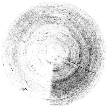 Siyah-Beyaz Grunge Üst üste bindirme elementi. Daire şekli, logo, rozet, etiket, simge. Soyut Tehlike Doku Arkaplanı. Kirli Vintage Monochrome Vektör İllüstrasyon Arkaplanı. Fırça Vuruşları Şablonu