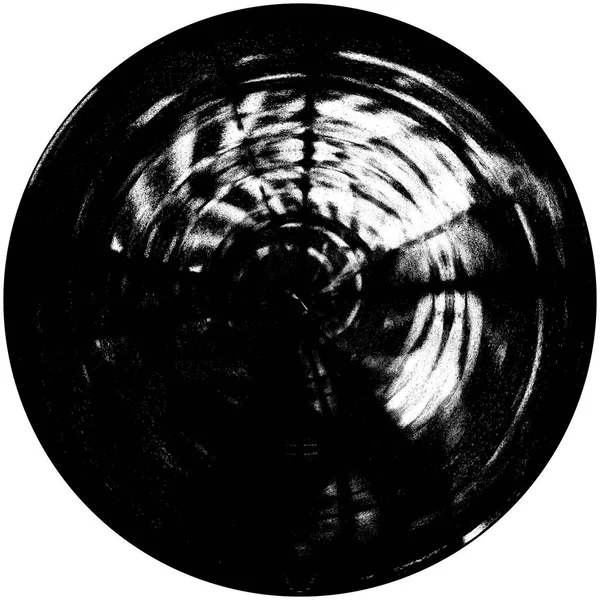 Élément Superposition Grunge Rond Noir Blanc Modèle Cercle Logo Insigne — Photo