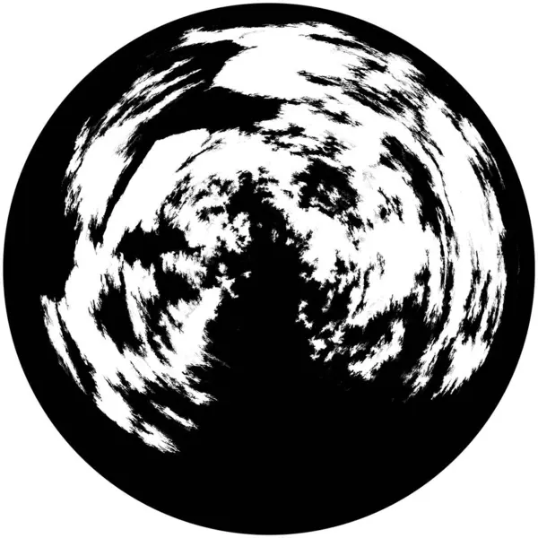 Alb Negru Grunge Overlay Element Cerc Model Logo Insigna Eticheta — Fotografie, imagine de stoc