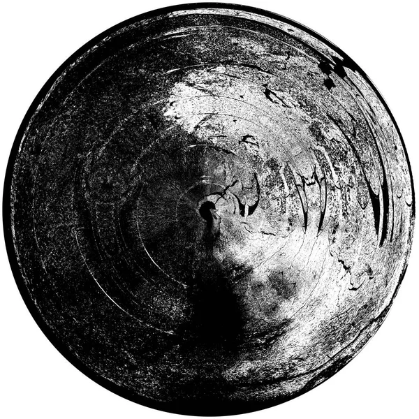 Élément Superposition Grunge Rond Noir Blanc Modèle Cercle Logo Insigne — Photo