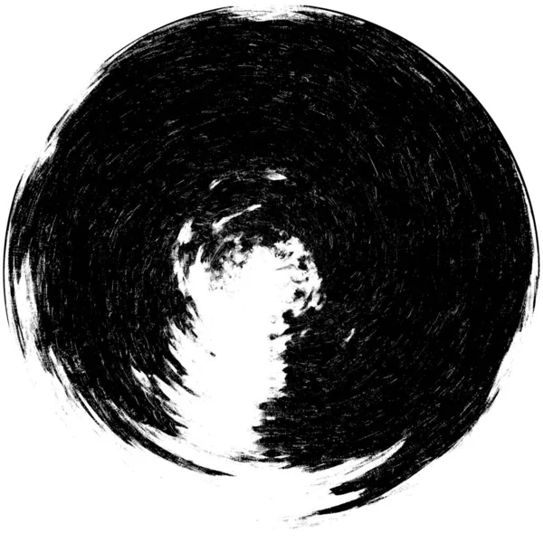 Élément Superposition Grunge Rond Noir Blanc Modèle Cercle Logo Insigne — Photo