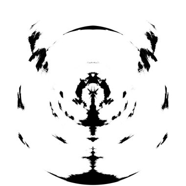 Siyah-Beyaz Grunge Üst üste bindirme elementi. Daire şekli, logo, rozet, etiket, simge. Soyut Tehlike Doku Arkaplanı. Kirli Vintage Monochrome Vektör İllüstrasyon Arkaplanı. Fırça Vuruşları Şablonu