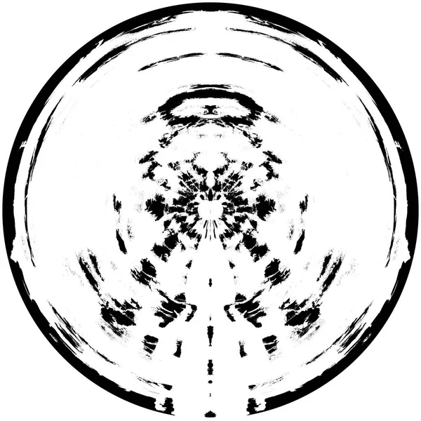 Черно Белая Круглая Обложка Element Круговая Порука Значок Значок Значок — стоковое фото