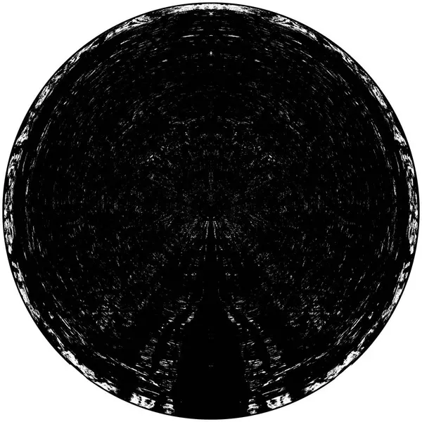 Élément Superposition Grunge Rond Noir Blanc Modèle Cercle Logo Insigne — Photo