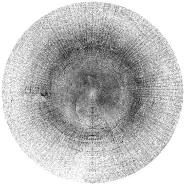 Siyah-Beyaz Grunge Üst üste bindirme elementi. Daire şekli, logo, rozet, etiket, simge. Soyut Tehlike Doku Arkaplanı. Kirli Vintage Monochrome Vektör İllüstrasyon Arkaplanı. Fırça Vuruşları Şablonu