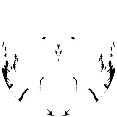 Siyah-Beyaz Grunge Üst üste bindirme elementi. Daire şekli, logo, rozet, etiket, simge. Soyut Tehlike Doku Arkaplanı. Kirli Vintage Monochrome Vektör İllüstrasyon Arkaplanı. Fırça Vuruşları Şablonu