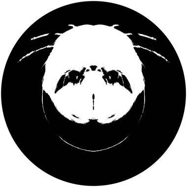 Siyah-Beyaz Grunge Üst üste bindirme elementi. Daire şekli, logo, rozet, etiket, simge. Soyut Tehlike Doku Arkaplanı. Kirli Vintage Monochrome Vektör İllüstrasyon Arkaplanı. Fırça Vuruşları Şablonu