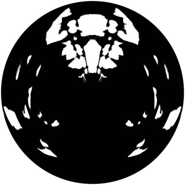 Siyah-Beyaz Grunge Üst üste bindirme elementi. Daire şekli, logo, rozet, etiket, simge. Soyut Tehlike Doku Arkaplanı. Kirli Vintage Monochrome Vektör İllüstrasyon Arkaplanı. Fırça Vuruşları Şablonu