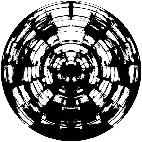 Elemento Superposición Grunge Redondo Blanco Negro Patrón Círculo Logotipo Insignia —  Fotos de Stock