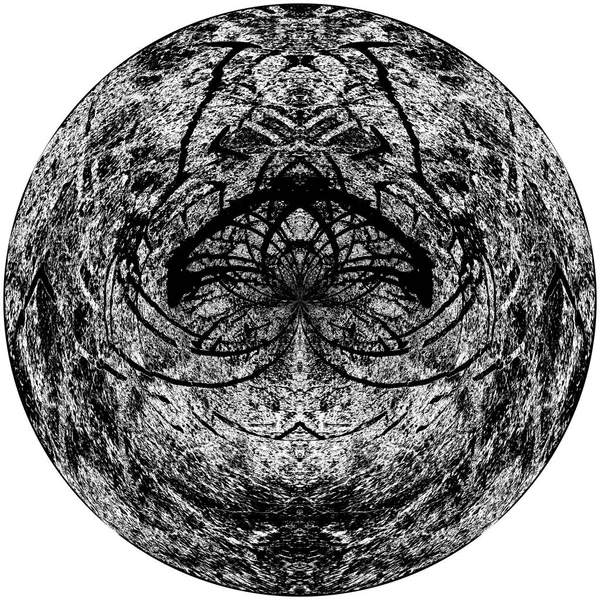 Élément Superposition Grunge Rond Noir Blanc Modèle Cercle Logo Insigne — Photo