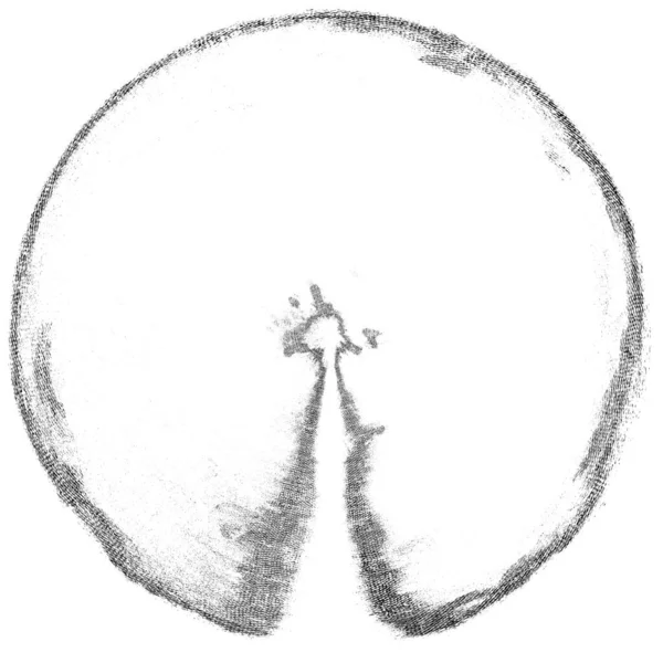 Черно Белая Круглая Обложка Element Круговая Порука Значок Значок Значок — стоковое фото