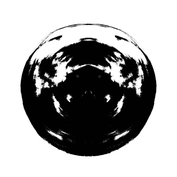 Élément Superposition Grunge Rond Noir Blanc Modèle Cercle Logo Insigne — Photo